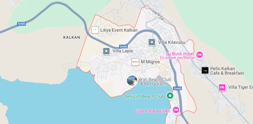 Where is kalkan villa